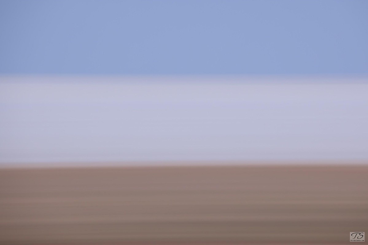 Intentional motion blur of sunset at lake eyre